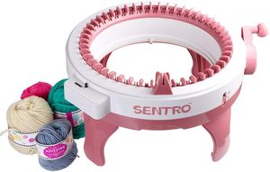 Tejedora Eléctrica Inteligente <span class=keywords><strong>SENTRO</strong></span> de <span class=keywords><strong>48</strong></span> Agujas con Adaptador, Contador de Filas, Manivela y Punta Hexagonal de Acero Automática - Product Image 2