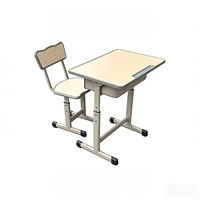 Nouveau mobilier scolaire en bois durable, ensemble bureau et chaise pour étudiant, bureau et chaise modernes pour une seule personne, pour salle de classe