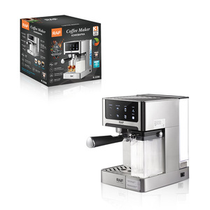 Machine à café à capsules italienne portable électrique DIY en acier inoxydable à motif floral <span class=keywords><strong>RAF</strong></span> pour voiture, conforme aux réglementations européennes - Product Image 1