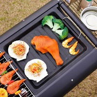 Barbecue portable en acier inoxydable, petit barbecue pliable pour la cuisson de la viande en plein air