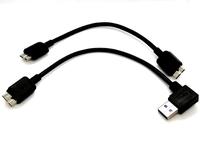 Kabel Pengisian Data USB 3.0 Sudut Siku Kecepatan Tinggi untuk Printer, Kabel Printer USB 3.0 Sudut Siku B Male OEM yang Dapat Disesuaikan