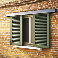 Fenêtre coulissante en aluminium sur mesure avec panneaux à persiennes pour projets résidentiels, commerciaux et architecturaux modernes