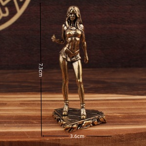 Figurine en laiton, modèle féminin, décoration de voiture, ornement en métal, style luxueux - Product Image 4