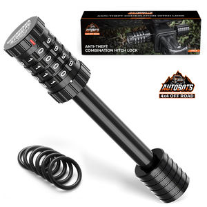 Verrou <span class=keywords><strong>de</strong></span> remorque en acier au carbone noir 5/8 po avec revêtement électrophoretique antivol à combinaison pour remorquage tout-terrain et camping-car - Product Image 1