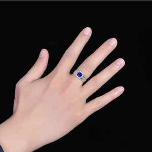 Anillo de lujo SGARIT Sri Lanka con zafiro azul natural de 2.41 ct, oro de 18k, diamantes naturales de 122 piezas y 0.305 ct, certificado NGTC, joyería para hombre. - Product Image 5