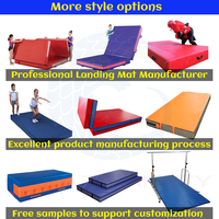 Tapis de gymnastique professionnels portables pour l'entraînement au saut, coussin de sécurité pliable pour la chute, pour barres simples, doubles et cheval de tournee