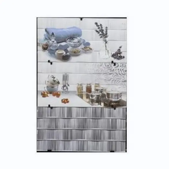 Azulejos de parede de cozinha 300x600, cor cinza, uso interno