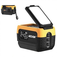 Convertisseur de courant à onde sinusoïdale pure Azocek 240W pour ordinateurs portables, sorties 120V AC/USB-C/USB-A, charge rapide 7A, lumière LED 600LM, sans batterie