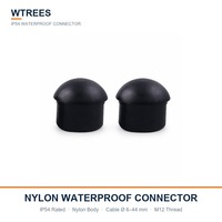 Connecteur en nylon durable étanche IP54, capuchon de câble fileté M12 pour la protection des entrées de câbles de panneaux industriels 6-44 mm