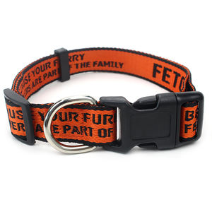 <span class=keywords><strong>Collar</strong></span> de perro mascota tejido jacquard con diseño de logotipo personalizado bordado al por mayor personalizado - Product Image 1