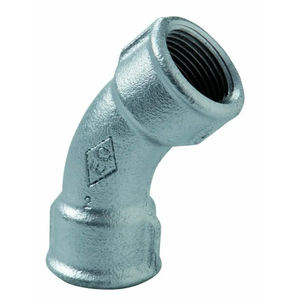 1 \ "1/4 \" Galvanizado 45 ° Bend HEMBRA/HEMBRA Accesorios de hierro fundido de acero al carbono BSPP/BSPT/NPT Rosca ASTM Superficie Lisa estándar - Product Image 2