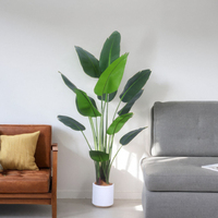 Plantes artificielles presque naturelles en pot, palmier, bananier, feuilles d'intérieur, plante verte, plante artificielle, décoration d'intérieur, bonsaï