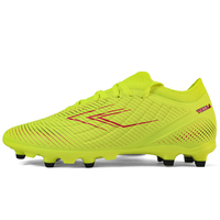 SAIFEINU 2026 Chaussures de football pour hommes tendance, à rayures dégradées rouges, crampons FG, résistantes à l'usure, pour l'entraînement, printemps-été
