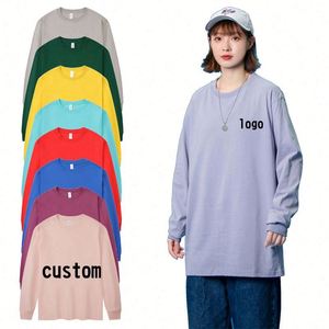 HOT OEM FACTORY Men's Long Sleeve 100%cotton t Shirt Men Custom logo Black Printing Long Sleeve t Shirt - Product Image 1