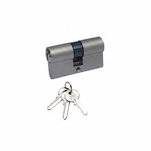 Serratura a mortasa in lega di zinco nichelata con cilindro da 65mm 30X35 E 8209 ISEO, finitura satinata, interasse 60mm, per porta in legno, chiave in ottone, Made in Italy - Product Image 2