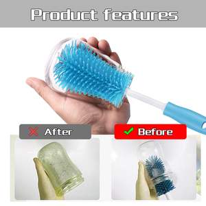 Kit de nettoyage de tasse pour Stanley bouteille brosse Tube nettoyage longue poignée bouteille nettoyant paille brosse nettoyant 3 en 1 bouteille écart nettoyant - Product Image 5