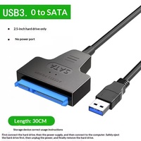 Cable Adaptador USB3.0 Tipo C a SATA de Cobre, USB C a Disco Duro con Puerto de Alimentación CC, Convertidor para SSD/HDD de 2.5/3.5 Pulgadas