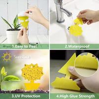 Piège collant jaune en forme de dessin animé, double face, étanche, pour moucherons, pour plantes d'intérieur, plantes d'appartement, jardinage domestique
