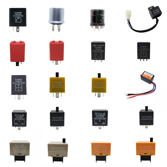 Auto Car Motorcycle 2 3 4 5 8 Pin LED Flasher Relay DRL Strobe Controller Module for Led Turn signal Light Flasher