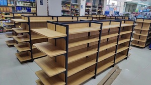 Cửa hàng bán lẻ kệ chất lượng cao nặng thép cán nguội tường gỗ Gondola Kệ & kệ siêu thị - Product Image 4