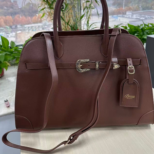 Maßgefertigte Hochwertige Damen-Tragetasche aus Echtem Wildleder mit Zwei Griffen, Großer Kapazität für Notizbücher und Büro - Product Image 6