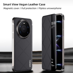 Funda de Cuero PU de Lujo con Vista Inteligente para Huawei <span class=keywords><strong>Mate</strong></span> 80 <span class=keywords><strong>Pro</strong></span> Max / 80 RS Ultimate / 80 <span class=keywords><strong>Pro</strong></span> / 80, Funda Tipo Libro con Ventana Inteligente para Dormir - Product Image 1