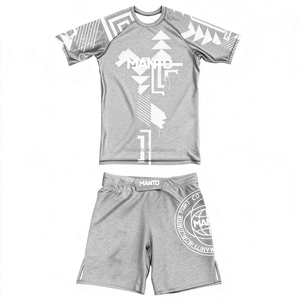 Conjunto Deportivo Personalizado de MMA para <span class=keywords><strong>Muay</strong></span> <span class=keywords><strong>Thai</strong></span>, Camiseta y Pantalones Cortos para Entrenamiento de Artes Marciales, Venta al Por Mayor - Product Image 5