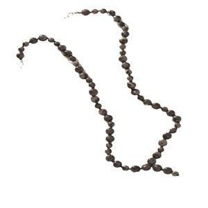 Collar de cuentas de obsidiana, cadena de suéter de ágata negra, forma geométrica de bola, origen Yiwu AXL 0038A - Product Image 5