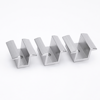 Pince intermédiaire solaire en alliage d'aluminium anodisé pour système de montage de panneaux solaires sur toiture, résistance au vent 40 m/s, résistance à la neige 70 kg/m²