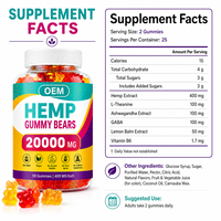 Gummies avancées au chanvre pour le soutien du sommeil et la réduction du stress, véganes à la pectine, marque privée, OEM, ODM, fourniture en gros directe usine