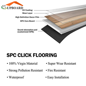 Phật Sơn Không Trượt Thương Mại Linh Hoạt Pvc Vinyl Ván Sàn <span class=keywords><strong>Lvt</strong></span> - Product Image 5