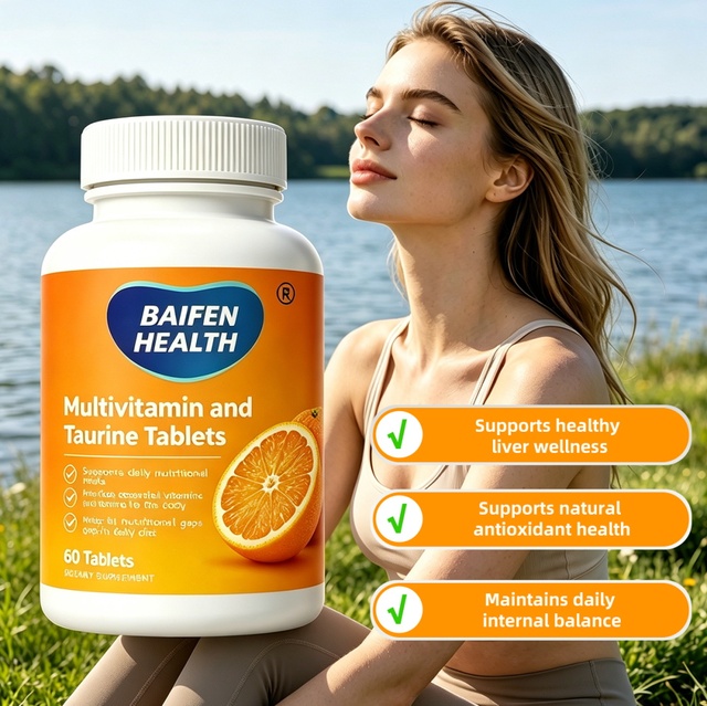 EM/ODM Private Label High Absorption Multivitamin Taurine Tablets 60 Count for Sports Endurance Exercise Recovery