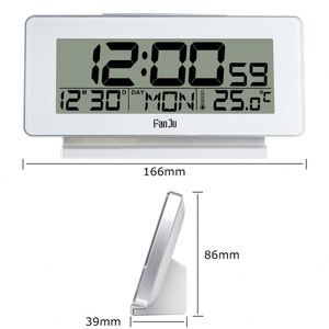 Reloj Despertador Digital con Termómetro, Alarma Doble, Retroiluminación Automática, Medidor de Temperatura Electrónico, Reloj de Mesa Bonito - Product Image 6