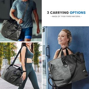 Free Sample <b>Large</b> Custom Logo Waterproof Travel Gym Overnight <b>Weekender</b> Tyvek Men Sports Duffle <b>Bag</b> for <b>Women</b> - Product Image 2