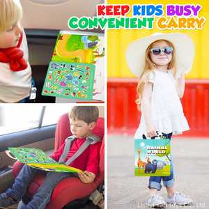 Waterproof Silicone Stickers Cartoon Animal Theme Reusable Jelly Sticker Kids Travel Activity <b>Book</b> - Product Image 4