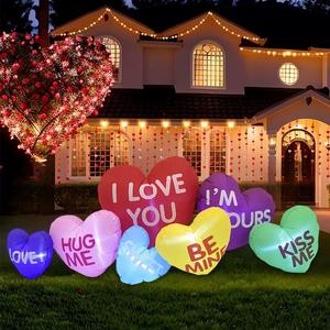 8 FT <b>Valentine's</b> Day Inflatable Heart Outdoor <b>Decorations</b> Inflatable Hearts <b>Valentines</b> for Yard <b>Decors</b> Wedding Anniversary Party - Product Image 6