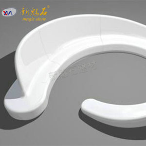 Nuevos Materiales de Construcción de Piedra GRC, Banco para Exteriores, Parque, Plaza, Forma Irregular, Blanco Gris, Personalizable, Resistente al Agua y a las Manchas - Product Image 4
