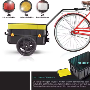 Cadre en métal Cargo 50kg Transport Carrier Cart Wagon vélo vélo Cargo Trailer - Product Image 5