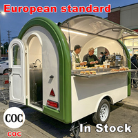 Chariot alimentaire rond personnalisé OEM, camion de restauration pour hamburgers et paninis, remorque alimentaire remorquable pour la vente de nourriture de rue