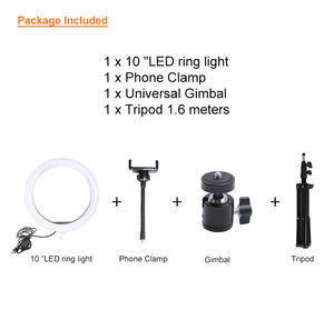 3000K-6000K iluminación fotográfica regulable Led anillo de luz de 10 pulgadas con trípode de 2m soporte de teléfono para YouTube <span class=keywords><strong>Tik</strong></span> <span class=keywords><strong>Tok</strong></span> maquillaje - Product Image 4