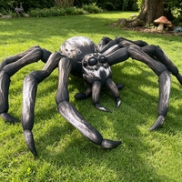 Décoration d'araignée géante gonflable LED pour Halloween, plus de 3,6 m de haut, résistante à l'eau, alimentée par prise, modèle d'extérieur pour cour, idéale pour l'affichage
