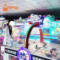Table de hockey dôme commerciale à monnayeur, machine de jeu d'arcade de hockey pour 2 joueurs, jeu sportif d'intérieur pour centre commercial et FEC