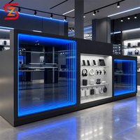 Vitrine d'affichage numérique pour magasin de téléphonie mobile, présentoir de centre commercial, vitrine de vente au détail avec éclairage LED personnalisé pour téléphones portables
