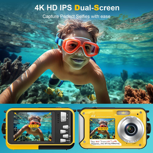 Cámara de Acción Sumergible de Doble Pantalla, Cámara Digital para Vlogs Subacuáticos para Estudiantes, Cámara de Buceo para Principiantes, Grabadora de Vlogs de Buceo - Product Image 6