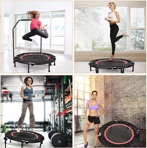 Groothandel Home Gym Apparatuur Trampoline Fitness Rebounder Met T-Vormige Handgreep Voor Kinderen/Volwassenen Springen