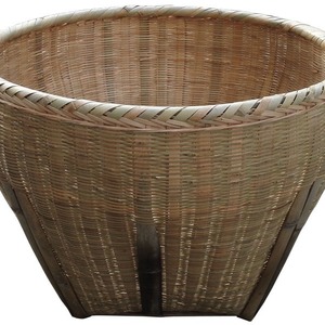 Handmade Bamboo <b>Basket</b> Round Woven <b>Storage</b> <b>Basket</b> For Kitchen Neatening - Product Image 1