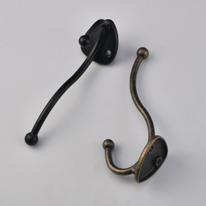 Retro Style Metal Clothes Hook Wall Mount Bronze Black Non Detachable <b>Wardrobe</b> <b>Hardware</b> - Product Image 1