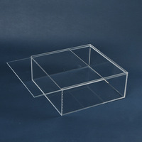 Boîte en acrylique avec couvercle coulissant, personnalisée, transparente, en perspex, en lucite, boîte à couvercle coulissant en acrylique, boîte de rangement pour cadeaux en acrylique, couvercle coulissant