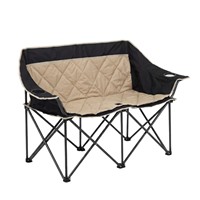 Chaise pliante double d'extérieur, pour camping, pique-nique, loisirs, portable, rembourrée en coton, tissu Oxford 600D, chaise longue pour balcon, cour