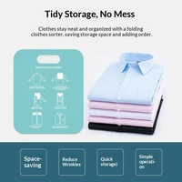 Tabla Plegadora de Ropa Rápida con Guía Impresa, Organizador de Camisetas Fácil para el Hogar, Lavandería y Almacenamiento en Armarios